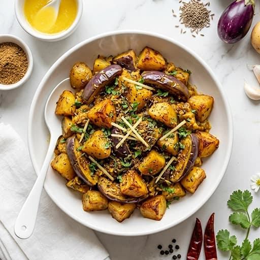 Aloo Baingan (Dry)