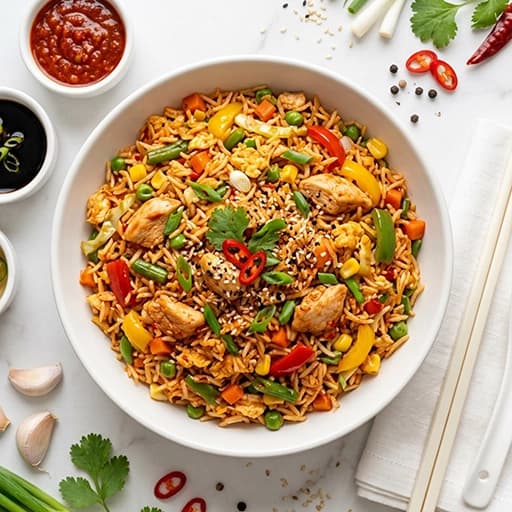 Schezwan Fried Rice (Chicken)