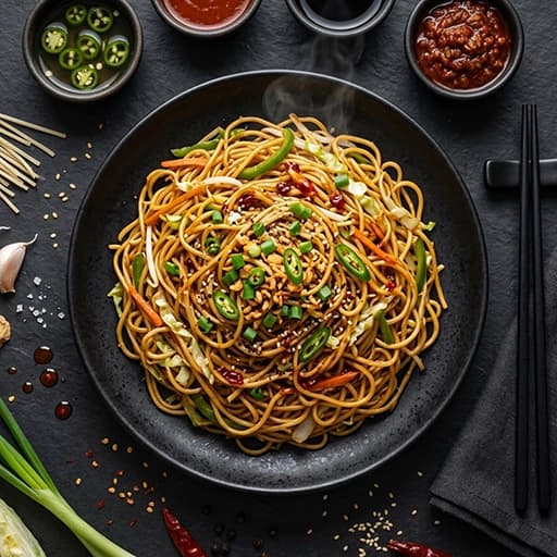 Veg Chowmein (Street Style)