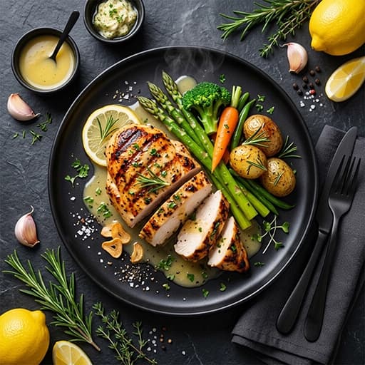 Grilled Chicken With Lemon Sauce