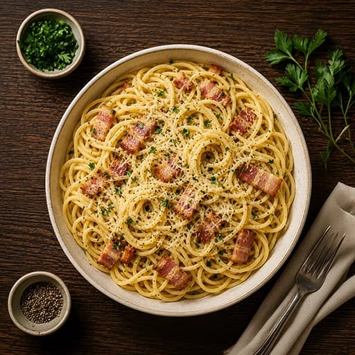 Pasta Carbonara (Non Veg)